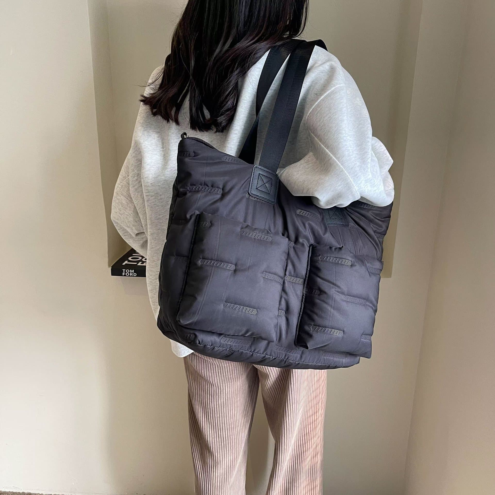 キルティングバッグ ふわもこキルティングトートバッグ