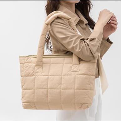 キルティングバッグ ふんわりキルティング お散歩トート