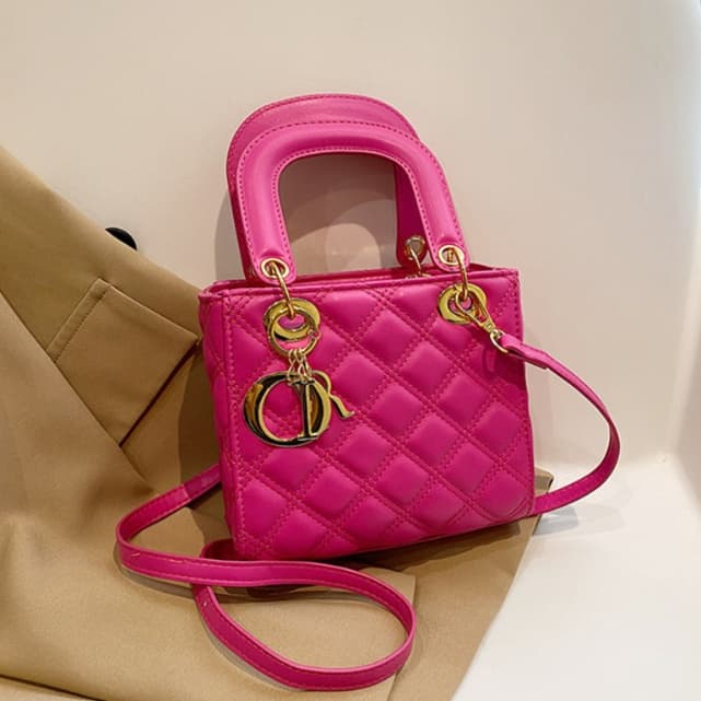 キルティングバッグ 上品キルティング ミニ手提げバッグ