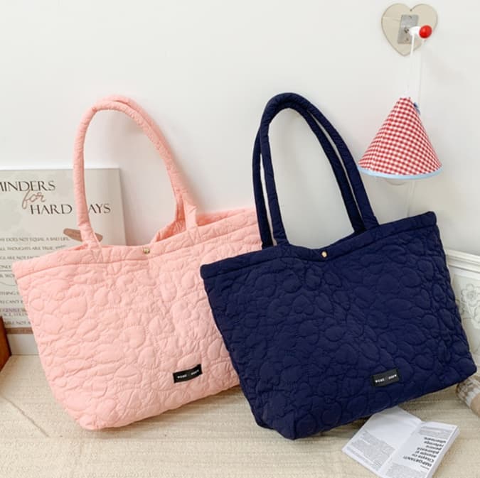 キルティングバッグ ふんわりキルト ゆったりトートバッグ