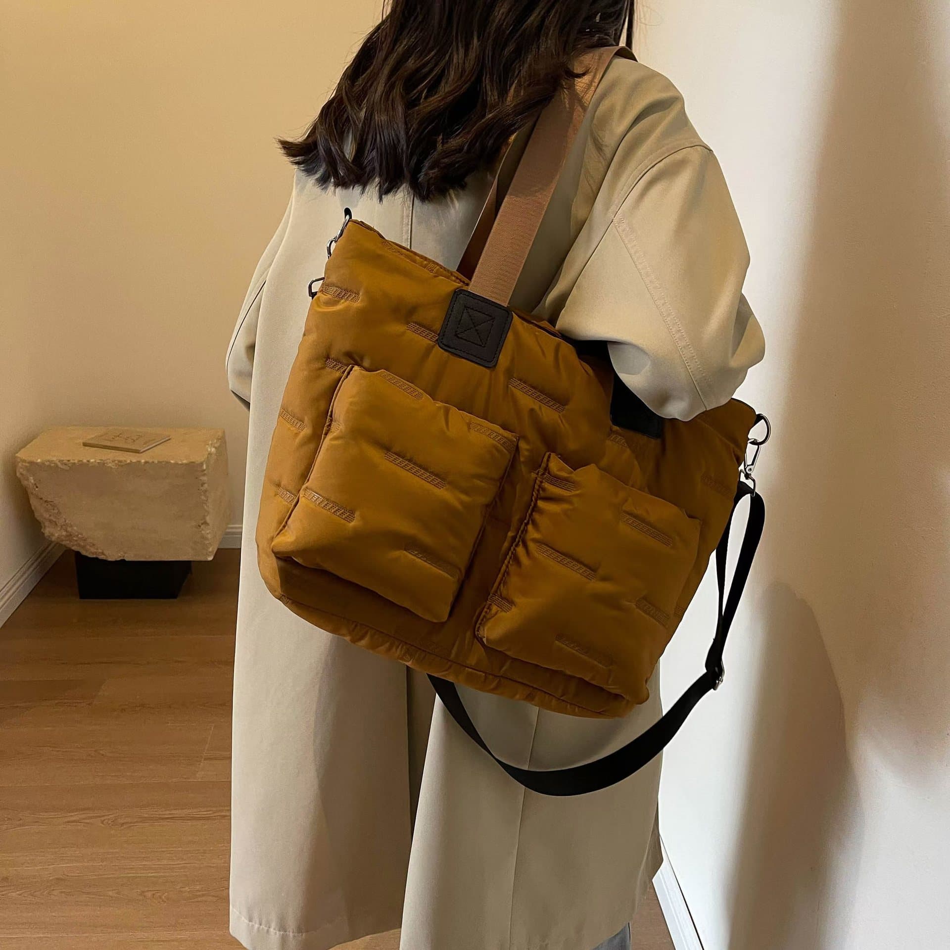 キルティングバッグ ふわもこキルティングトートバッグ