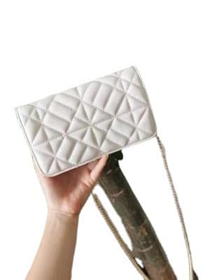 キルティングバッグ キルティング菱形チェーンショルダー