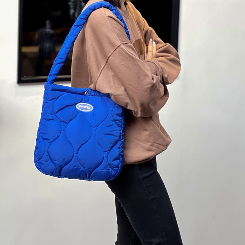 キルティングバッグ ふんわり雲模様キルティングトート