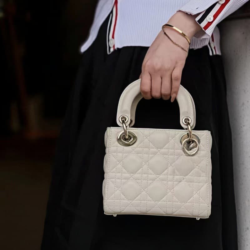 キルティングバッグ ミニキルティング レザートート