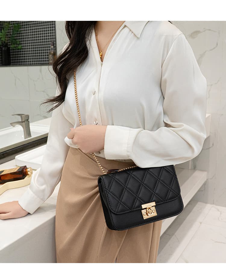 キルティングバッグ シンプル キルティング ショルダーバッグ