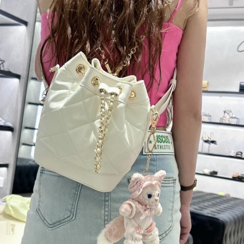 キルティングバッグ キルティング巾着ショルダー