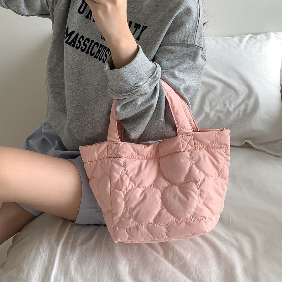 キルティングバッグ ふんわりキルティング ミニトート