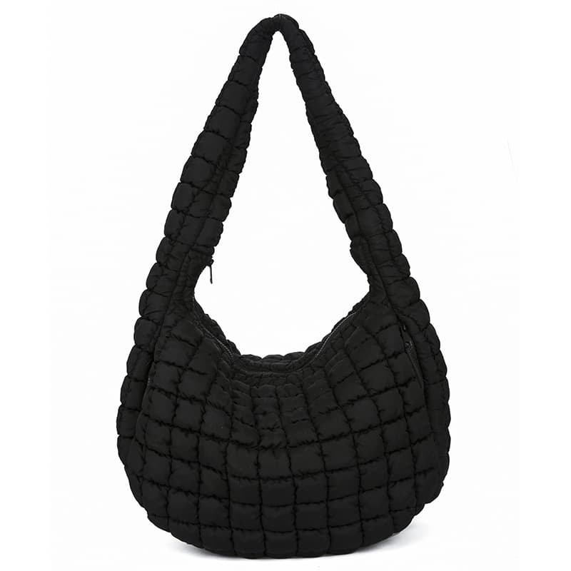 キルティングバッグ 立体編み込みボリュームショルダーバッグ