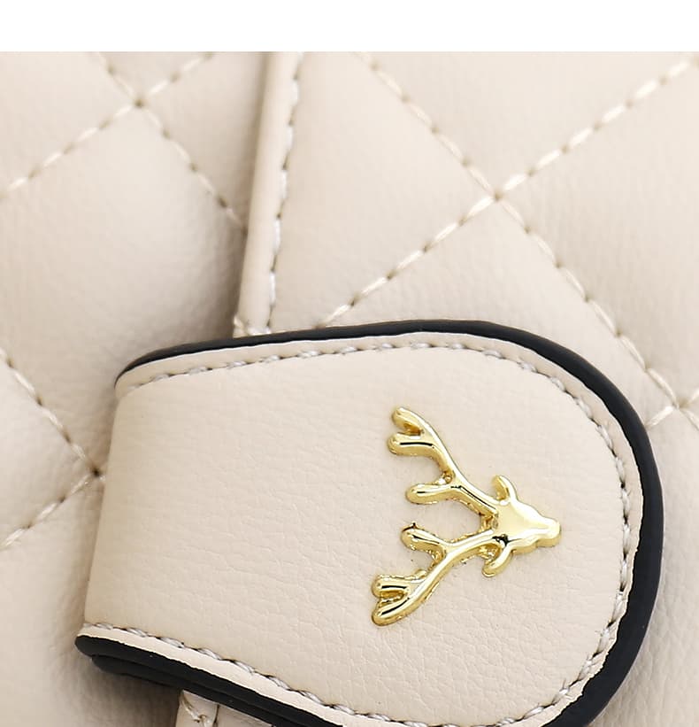 キルティングバッグ 高級感溢れる菱形模様ミニショルダーポーチ