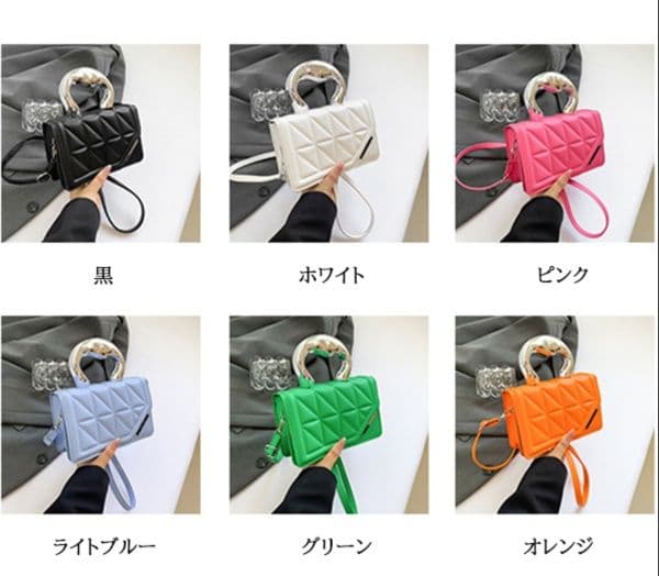 キルティングバッグ キルティング四角ミニショルダーバッグ女性用立体縫製