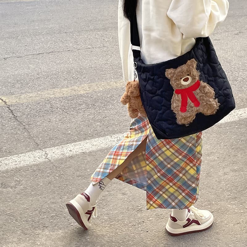 キルティングバッグ くまちゃんキルティングショルダー