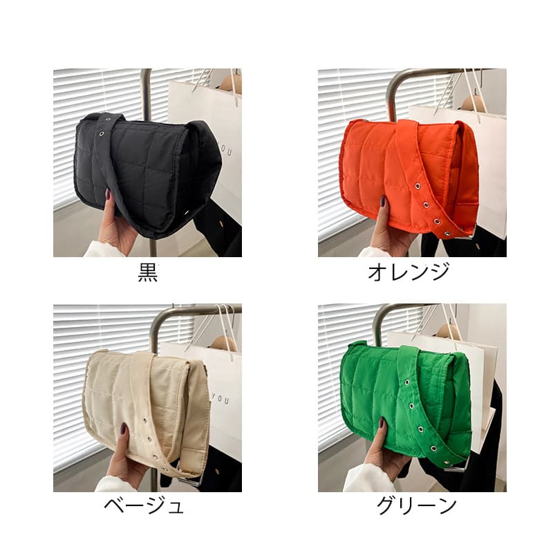 キルティングバッグ 女性用キルティングショルダーバッグ軽量大容量
