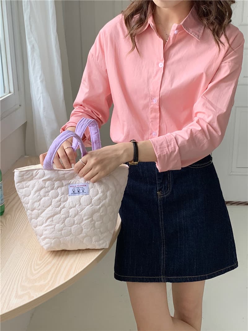 キルティングバッグ 花柄キルティング小型トートバッグ女性用可愛い手持ち鞄